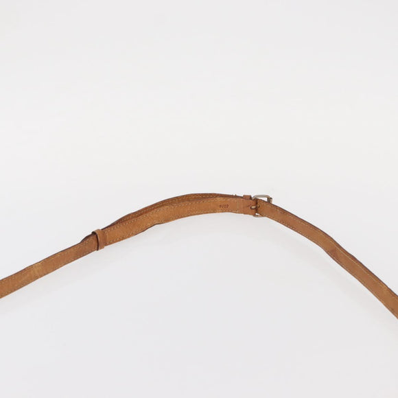 CELINE Macadam Canvas Shoulder Bag PVC Leather Brown Gold Auth bs31211