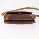 CELINE Macadam Canvas Shoulder Bag PVC Leather Brown Gold Auth bs31211-5