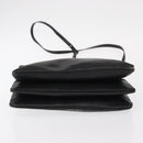 CELINE Trio Small Shoulder Bag Leather Black Gold Auth bs31212-11