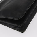 CELINE Trio Small Shoulder Bag Leather Black Gold Auth bs31212-14