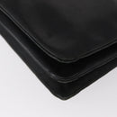 CELINE Trio Small Shoulder Bag Leather Black Gold Auth bs31212-15