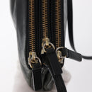 CELINE Trio Small Shoulder Bag Leather Black Gold Auth bs31212-16