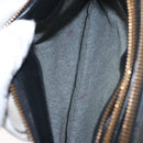 CELINE Trio Small Shoulder Bag Leather Black Gold Auth bs31212-19