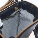 CELINE Trio Small Shoulder Bag Leather Black Gold Auth bs31212-21