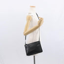 CELINE Trio Small Shoulder Bag Leather Black Gold Auth bs31212-25