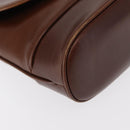 CELINE Shoulder Bag Leather Brown Gold Auth bs31214-9