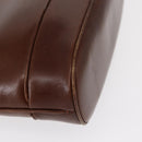 CELINE Shoulder Bag Leather Brown Gold Auth bs31214-16