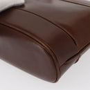 CELINE Shoulder Bag Leather Brown Gold Auth bs31214-17