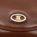 CELINE Shoulder Bag Leather Brown Gold Auth bs31214-18