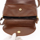 CELINE Shoulder Bag Leather Brown Gold Auth bs31214-10
