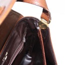 CELINE Shoulder Bag Leather Brown Gold Auth bs31214-20