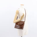 CELINE Shoulder Bag Leather Brown Gold Auth bs31214-24