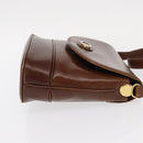CELINE Shoulder Bag Leather Brown Gold Auth bs31214-3