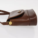 CELINE Shoulder Bag Leather Brown Gold Auth bs31214-4