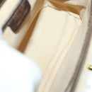 CELINE Shoulder Bag Nylon Leather Brown Gold Auth bs31215-17