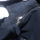 HERMES Toroca Horizontal MM Hand Bag Canvas Black Brown Auth bs31217-10