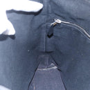 HERMES Toroca Horizontal MM Hand Bag Canvas Black Brown Auth bs31217-18