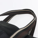 HERMES Toroca Horizontal MM Hand Bag Canvas Black Brown Auth bs31217-8