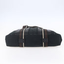 HERMES Toroca Horizontal MM Hand Bag Canvas Black Brown Auth bs31217-5