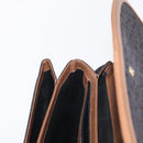 TIFFANY&Co. Hand Bag Canvas Leather Black Gold Auth bs31218-19