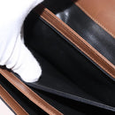 TIFFANY&Co. Hand Bag Canvas Leather Black Gold Auth bs31218-22