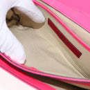VALENTINO Studs Chain Shoulder Bag Leather Pink Gold Auth bs31221-22