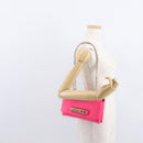 VALENTINO Studs Chain Shoulder Bag Leather Pink Gold Auth bs31221-24