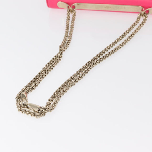 VALENTINO Studs Chain Shoulder Bag Leather Pink Gold Auth bs31221