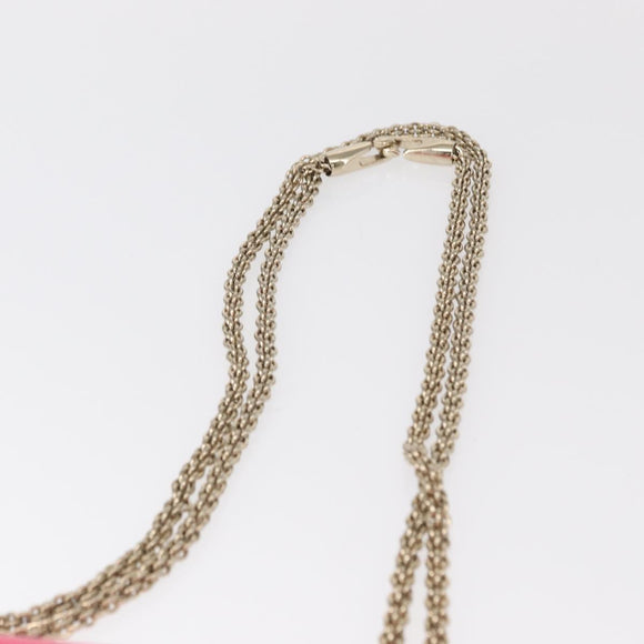 VALENTINO Studs Chain Shoulder Bag Leather Pink Gold Auth bs31221