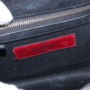 VALENTINO Studs Chain Shoulder Bag Enamel Black Silver Auth bs31222-18