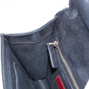 VALENTINO Studs Chain Shoulder Bag Enamel Black Silver Auth bs31222-21