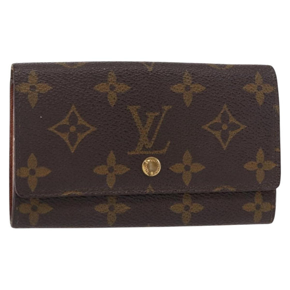 LOUIS VUITTON Monogram Porte Monnaie Zip Wallet M61735 LV Auth bs31236