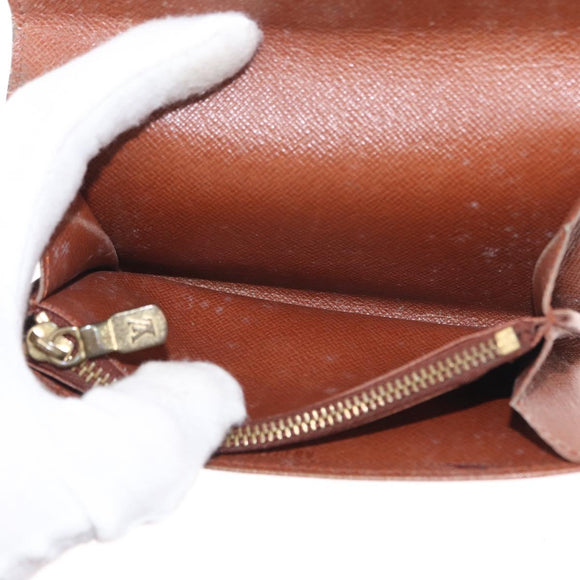 LOUIS VUITTON Monogram Porte Monnaie Zip Wallet M61735 LV Auth bs31236