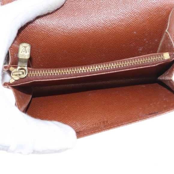 LOUIS VUITTON Monogram Porte Monnaie Zip Wallet M61735 LV Auth bs31236