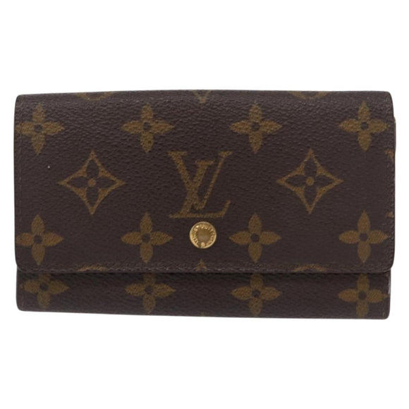 LOUIS VUITTON Monogram Porte Monnaie Zip Wallet M61735 LV Auth bs31236