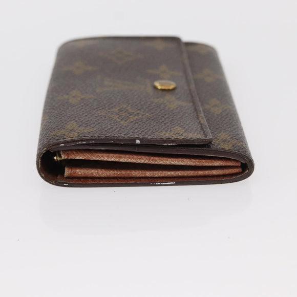 LOUIS VUITTON Monogram Porte Monnaie Zip Wallet M61735 LV Auth bs31236