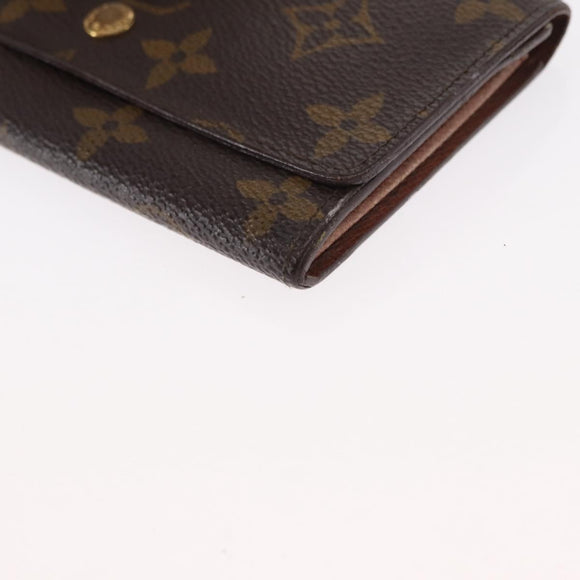 LOUIS VUITTON Monogram Porte Monnaie Zip Wallet M61735 LV Auth bs31236