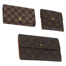 LOUIS VUITTON Monogram Damier Ebene Wallet 3 Set LV Auth bs31237-1