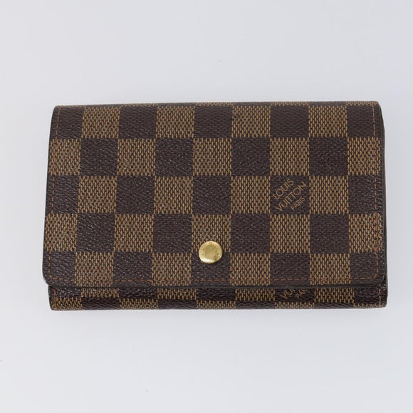 LOUIS VUITTON Monogram Damier Ebene Wallet 3 Set LV Auth bs31237