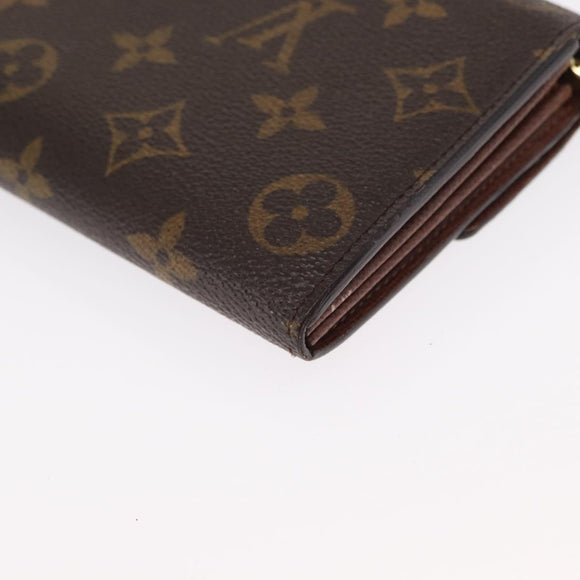 LOUIS VUITTON Pochette Porte Monnaie Credit Long Wallet M61726 LV Auth bs31242