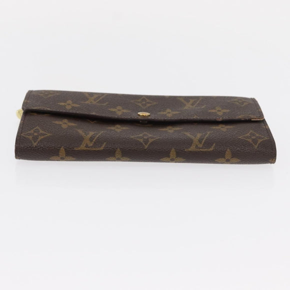 LOUIS VUITTON Pochette Porte Monnaie Credit Long Wallet M61726 LV Auth bs31242
