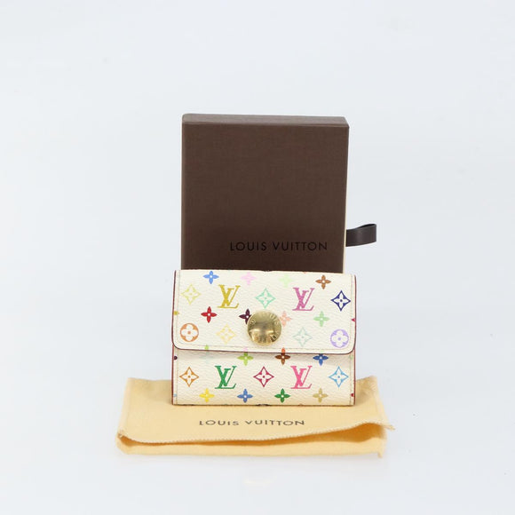 LOUIS VUITTON Multicolor Porte Monnaie Cozy Coin Purse White M60006 Auth bs31245