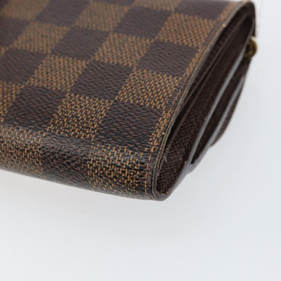 LOUIS VUITTON Damier Ebene Portefeuille Joy Bifold Wallet N60034 LV Auth bs31248