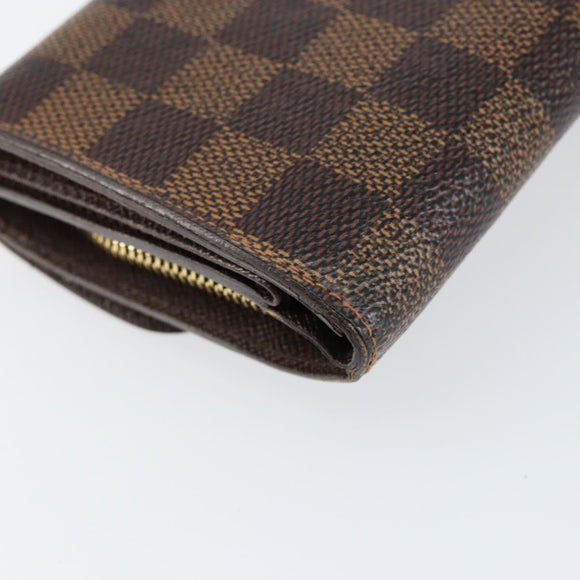 LOUIS VUITTON Damier Ebene Portefeuille Joy Bifold Wallet N60034 LV Auth bs31248