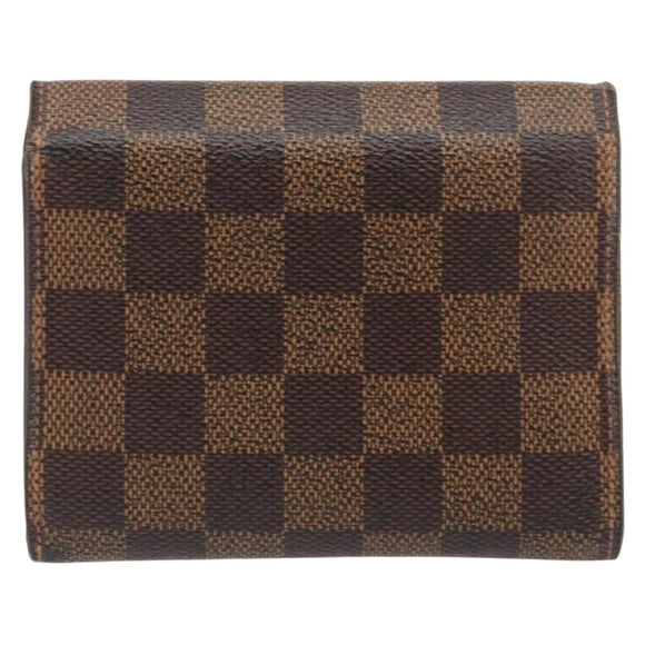 LOUIS VUITTON Damier Ebene Portefeuille Joy Bifold Wallet N60034 LV Auth bs31248