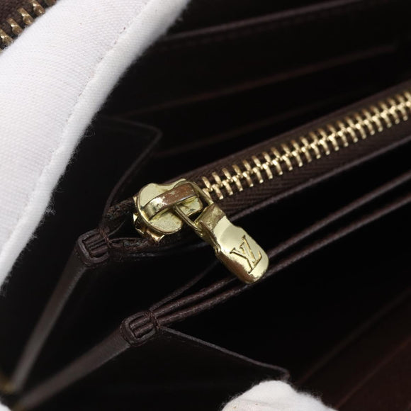 LOUIS VUITTON Damier Ebene Zippy Wallet Long Wallet N41661 LV Auth bs31251