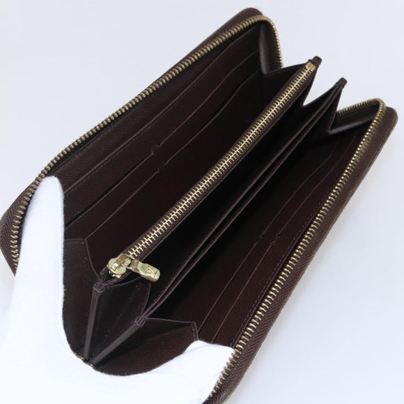 LOUIS VUITTON Damier Ebene Zippy Wallet Long Wallet N41661 LV Auth bs31251