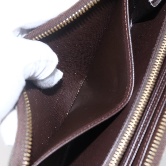 LOUIS VUITTON Damier Ebene Zippy Wallet Long Wallet N41661 LV Auth bs31251