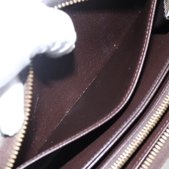 LOUIS VUITTON Damier Ebene Zippy Wallet Long Wallet N41661 LV Auth bs31251