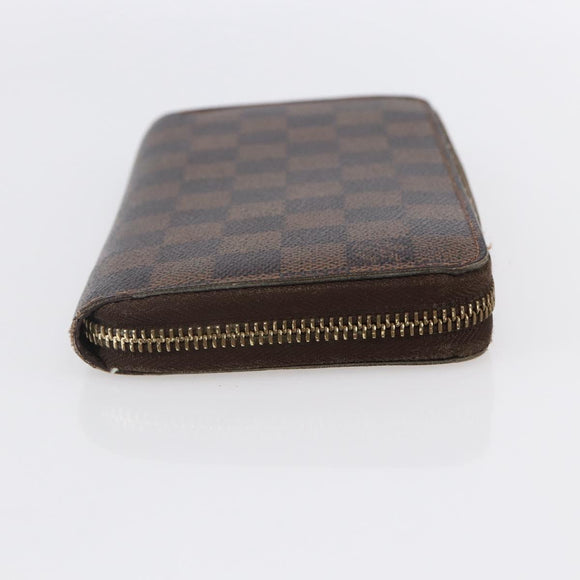 LOUIS VUITTON Damier Ebene Zippy Wallet Long Wallet N41661 LV Auth bs31251
